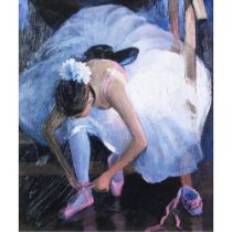 SHEREE VALENTINE DAINES (1959) ARTIST SIGNED LIMITED EDITION COLOUR PRINT ‘The Pink Slipper’ (88/