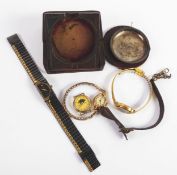 LADY'S LORUS QUARTZ GOLD PLATED BRACELET WATCH, with black oval dial; a lady's 'Potencial' quartz