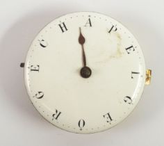 B. FURNIVAL, OLDHAM, No 3248 ANTIQUE VERG POCKET WATCH MOVEMENT ONLY, with white enamelled arabic