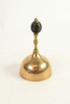 LATE NINETEENTH CENTURY BRONZE TABLE BELL, with knopped handle, 6 ¼” (15.9cm) high