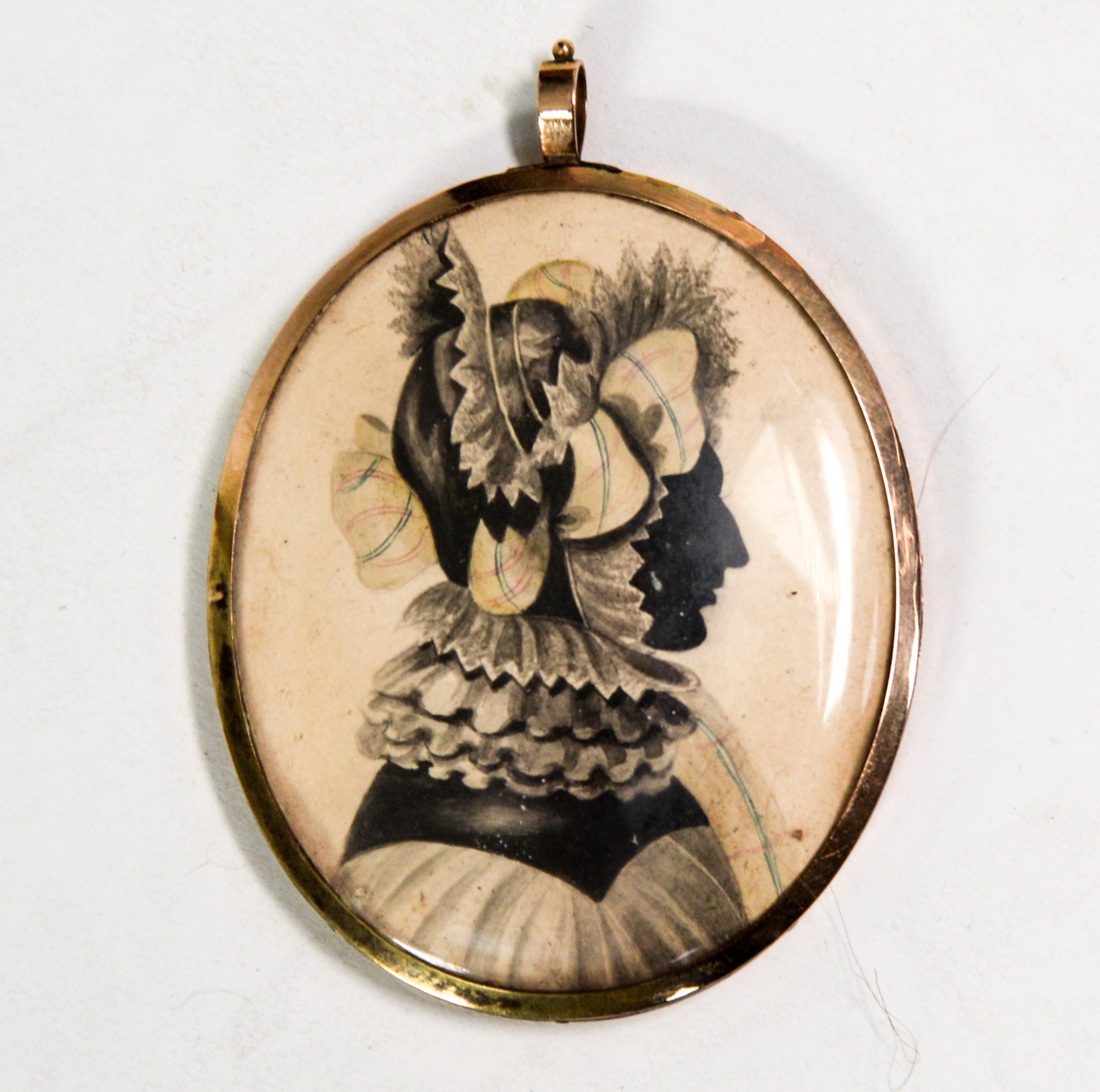 19th CENTURY PORTRAIT MINIATURE on ivory in the manner of Charles Robertson (Ir. 1760-1821) of a - Image 2 of 2