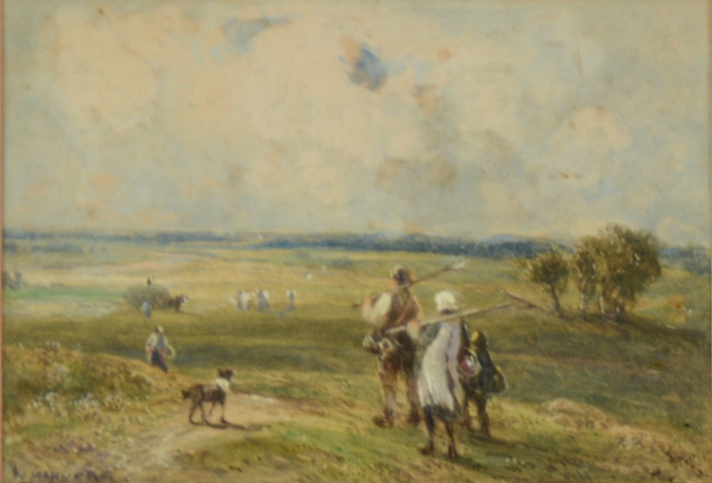 WILLIAM MANNERS (1860-1930) PAIR OF WATERCOLOURS ‘Going to the Hayfield’ ‘Haytime, Lunesdale nr - Image 2 of 4