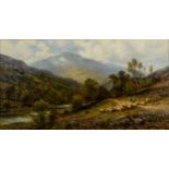 ALFRED AUGUSTUS GLENDENING (fl.1861-1903) OIL PAINTING ON CANVAS Highland Landscape with a