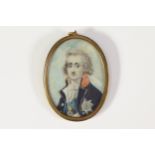 PORTRAIT MINIATURE ON IVORY: Richard Bull (Ir. fl.1777-1809) Napoleonic era portrait miniature on