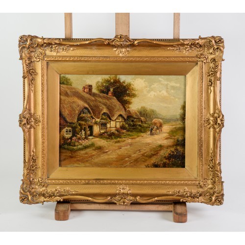 UNATTRIBUTED, FOLLOWER OF HELEN ALLINGHAM OIL ON RELINED CANVAS Cottage scene with maid in the - Image 2 of 2