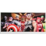 ALEX ROSS (b.1970) FOR MARVEL COMICS ARTIST SIGNED LIMITED EDITION COLOUR PRINT ‘Assemble’ (32/