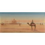 ? SMYTHE (LATE NINETEENTH/ EARLY TWENTIETH CENTURY) WATERCOLOUR ‘A Mosque in the Desert’ Signed,