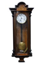 VIENNA STYLE WALNUT CASED WALL CLOCK, the 5” two part Roman dial powered by a spring driven