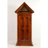 EDWARDIAN STYLE REPRODUCTION MAHOGANY COUNTRY HOUSE LETTER BOX, modelled with pitched roof and