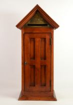 EDWARDIAN STYLE REPRODUCTION MAHOGANY COUNTRY HOUSE LETTER BOX, modelled with pitched roof and