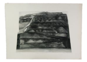 JOAN WILLIAMS (1922 - 2002) ARTISTS PROOF ETCHING WITH AQUATINT Slate Mountain I Signed, titled