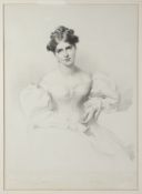 R J LANE R A AFTER SIR THOMAS LAWRENCE P R A LITHOGRAPH 'Miss Fanny Kemble' (Actress) Proof,