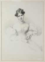 R J LANE R A AFTER SIR THOMAS LAWRENCE P R A LITHOGRAPH 'Miss Fanny Kemble' (Actress) Proof,