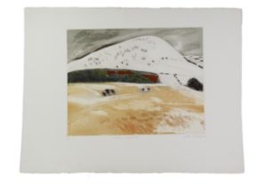 JOAN WILLIAMS (1922 - 2002) ARTISTS PROOF ETCHING WITH AQUATINT White Mountain Signed, titled and