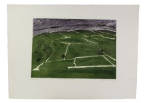 JOAN WILLIAMS (1922 - 2002) ARTISTS PROOF ETCHING WITH AQUATINT Yorkshire Dale Signed, titled and