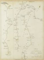 TWO LATE EIGHTEENTH CENTURY PLANS OF CANALS ‘ELLESMERE’ 10 ¼” X 8 ¼” (26cm x 21cm) ‘FROM TRENT TO