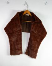 ALEXANDER WILKIE OF EDINBURGH, DARK BROWN MINK STOLE with shawl collar