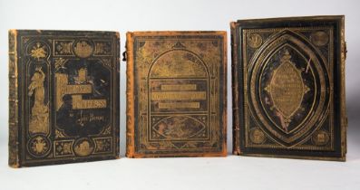 BOOKS - REV. JOHN BROWN, HOLY BIBLE, brass mounted; John Bunyan Pilgrim's Progress; David