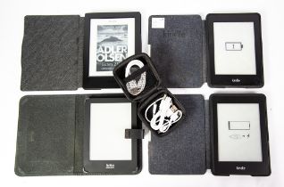 E-BOOKS: two Kindle e-books and two Kobo, plus charger cables in soft case [5]