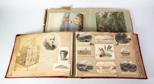 INTERESTING LATE VICTORIAN ALBUM FILLED WITH APPROXIMATELY 175 WATERCOLOURS and DRAWINGS BY A GIFTED