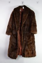 LADY'S FULL-LENGTH BROWN SQUIRREL COAT