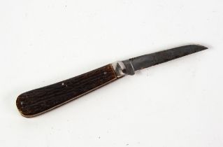 FARRAR AND TANNER, SHEFFIELD 'TAYLORS 1000 SHEEP KNIFE', with folding blade, buck-horn mounted
