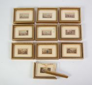 TEN SMALL VICTORIAN LE BLOND PRINTS, each 1" x 1 ¾" (2.5cm x 4.5cm) (10)