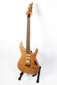 IBANEZ SIX STRING ELECTRIC GUITAR, SEW761FM, NATURAL FLAT, 1P-01, I220303423, in branded soft