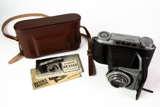 VOIGTLANDER BESSA II FOLDING VEST POCKET CAMERA with synchro- compur lens and instruction booklet,