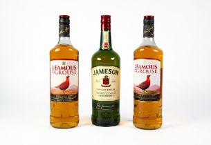 BOTTLE OF JAMESON TRIPLE DISTILLED IRISH WHISKEY, together with TWO BOTTLES OF THE FAMOUS GROUSE