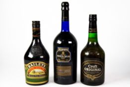 BOTTLE OF HARVEY’S BRISTOL CREAM, 1Ltre, together with a BOTTLE OF BAILEY’S IRISH CREAM, 70cl, and a