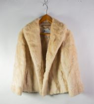 BLEACHED MINK HALF LENGTH JACKET, BEIGE LINING, supplied by KRAFCHIK, Fishergate, Preston,