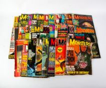 A collection of issues of iconic HORROR FILM magazine, FAMOUS MONSTERS OF FILMLAND, including