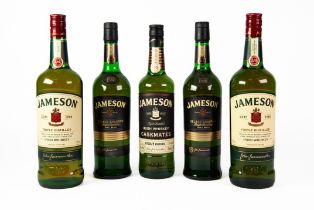 FIVE BOTTLES OF JAMESON IRISH WHISKEY, comprising: TWO BOTTLES OF SELECT RESERVE, SMALL BATCH,