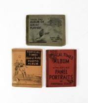 THREE TOPICAL TIMES FOOTBALL ALBUMS from the 1930s