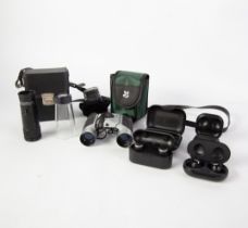 AUDIO VISUAL: Four setsof wireless headphones plus a monocular, pair of NT binoculars, and an