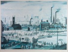 L.S. LOWRY (1887 - 1976) ARTIST SIGNED LIMITED EDITION COLOUR PRINT An Industrial Town Signed and