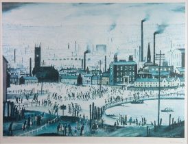L.S. LOWRY (1887 - 1976) ARTIST SIGNED LIMITED EDITION COLOUR PRINT An Industrial Town Signed and