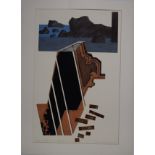 NORMAN C JAQUES (1922 - 2014) ARTIST PROOF COLOURED LITHOGRAPH 'Rocks of Time' Signed, titled and