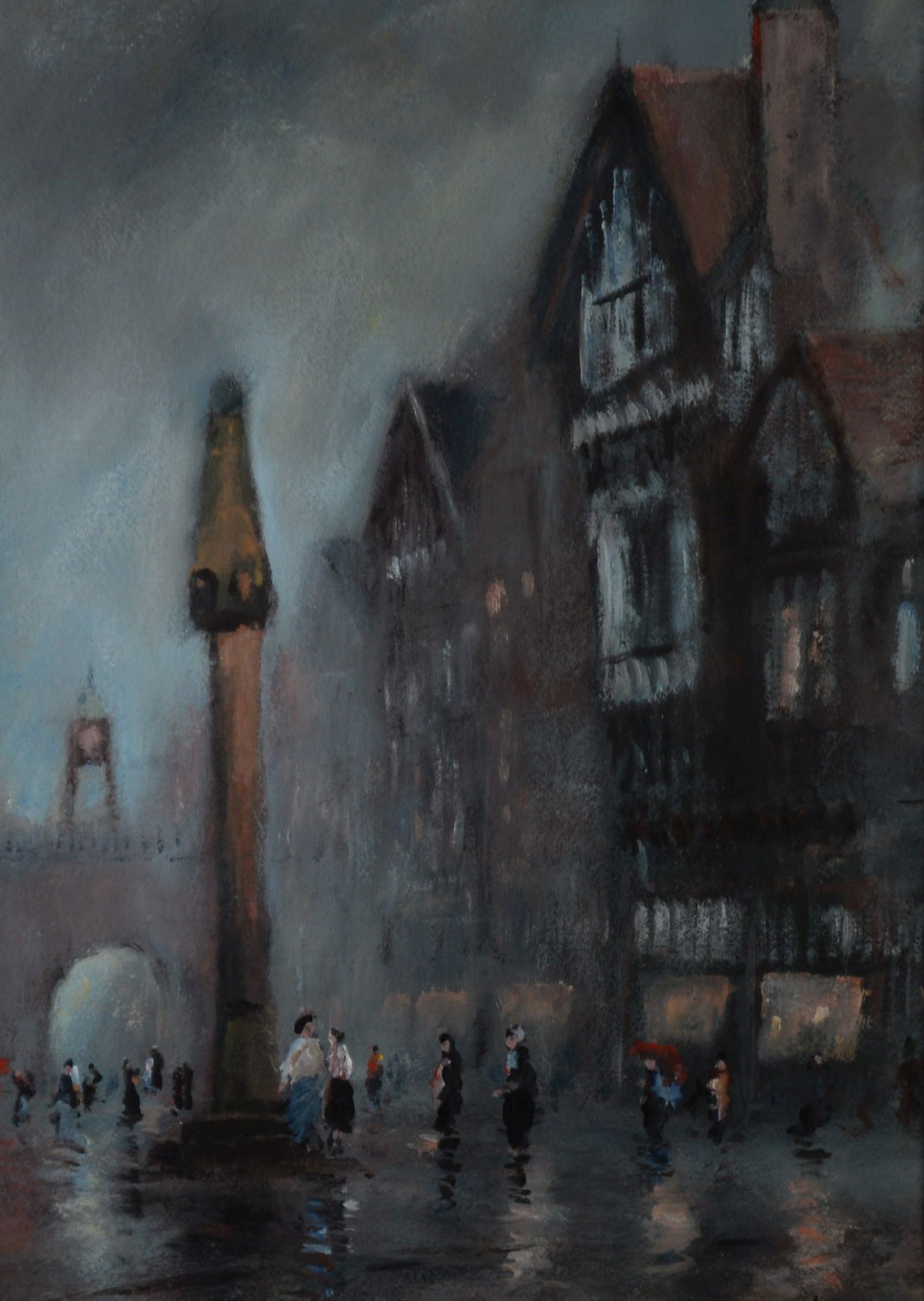 PROBABLY TOM DODSON (1910-1991) MIXED MEDIA Chester Cross Signed, part hidden by mount 28” x 20” (