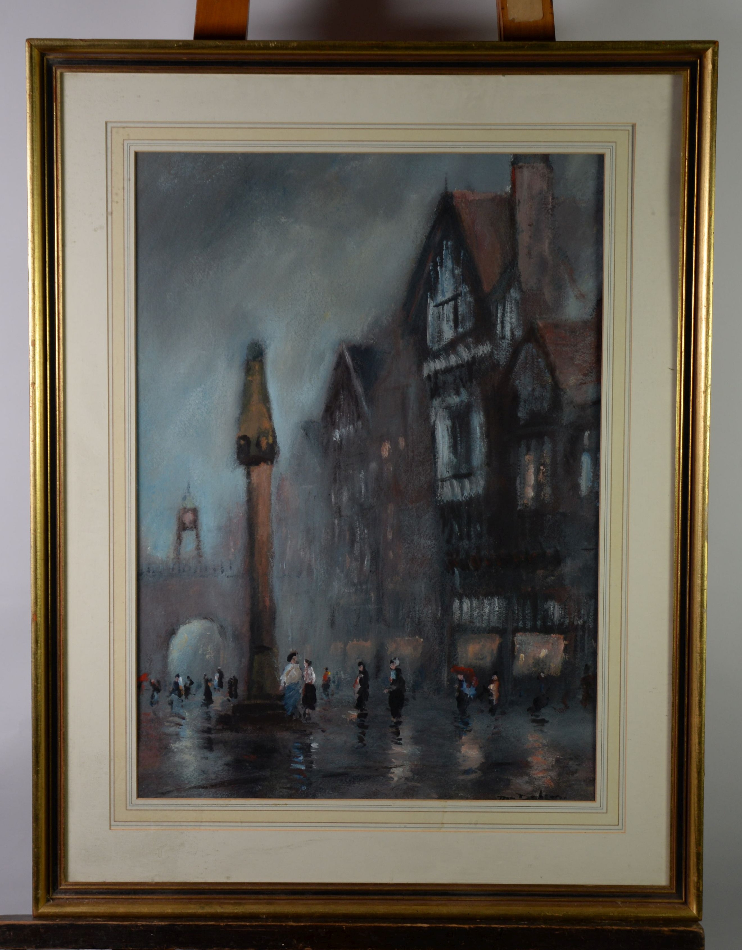 PROBABLY TOM DODSON (1910-1991) MIXED MEDIA Chester Cross Signed, part hidden by mount 28” x 20” ( - Image 2 of 3