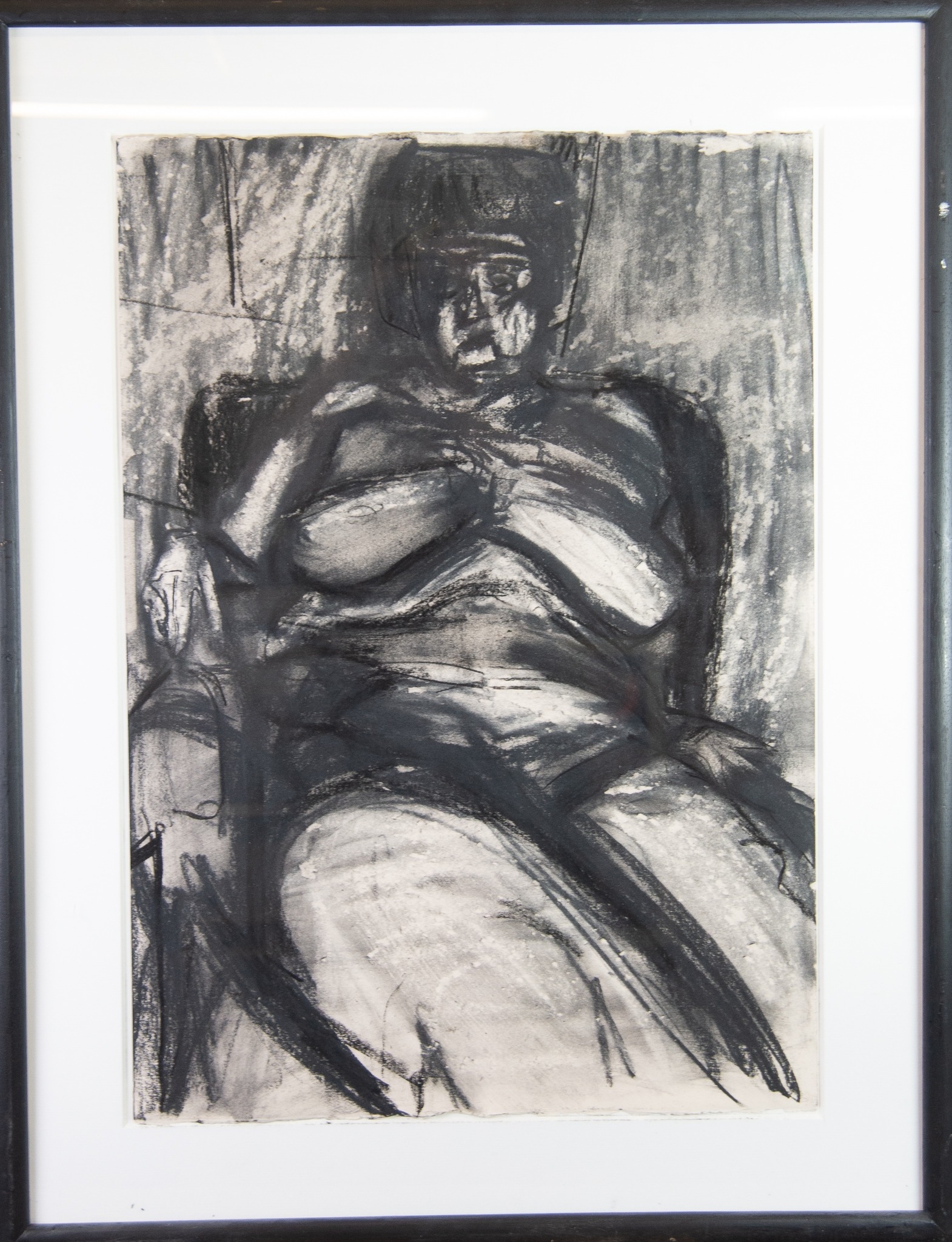 RICHARD FITTON (1990) CHARCOAL ON PAPER Maxine Seated Nude Signed, titled and dated 2018 28in x 20in - Image 2 of 2