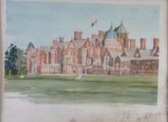 H R H CHARLES III (1948) ARTIST SIGNED LIMITED EDITION COLOUR PRINT ‘Sandringham’ (128/295) Signed