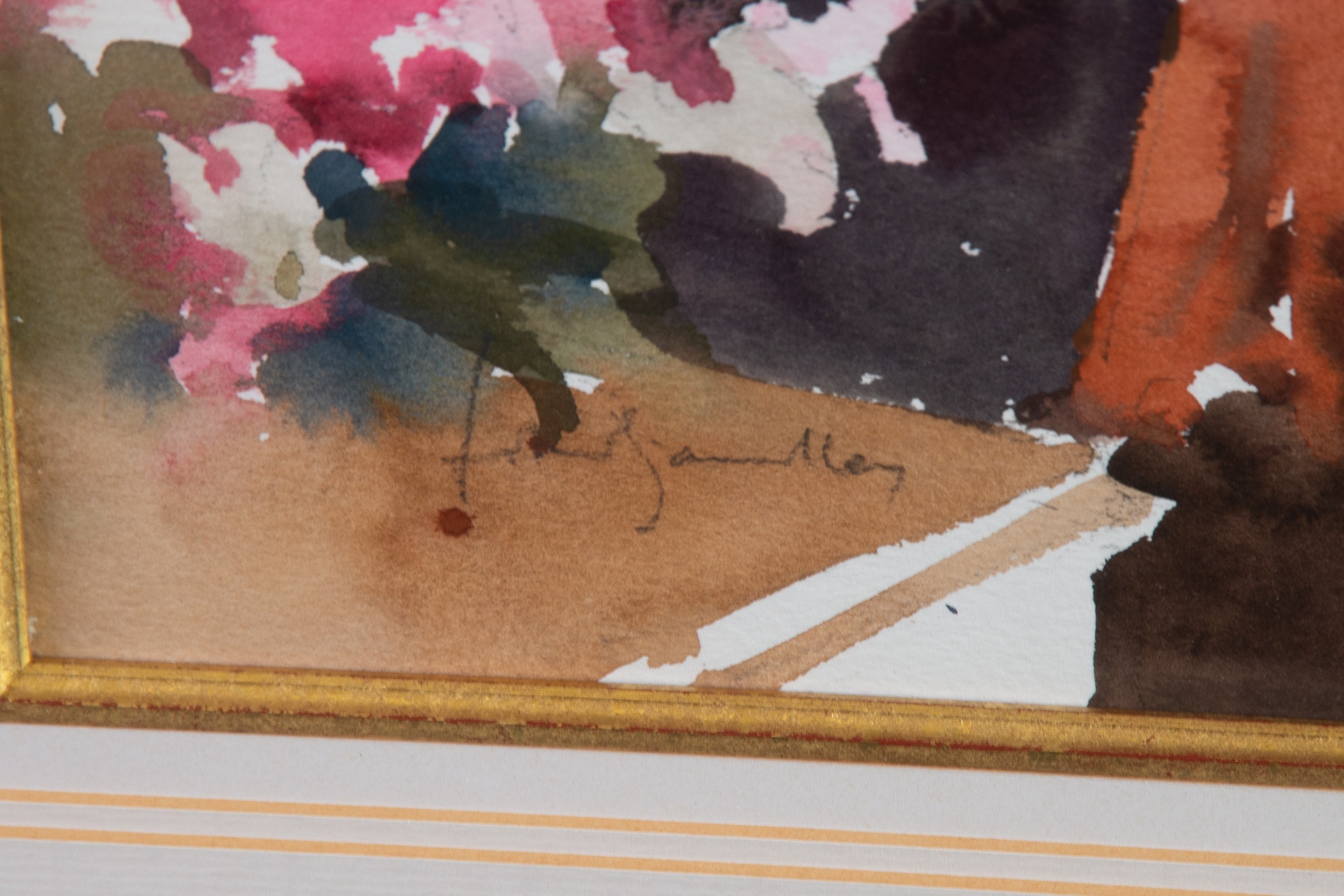 JOHN YARDLEY (1933) WATERCOLOUR Interior scene Indistinctly signed 12” x 16” (30.5cm x 40.6cm) - Image 3 of 3