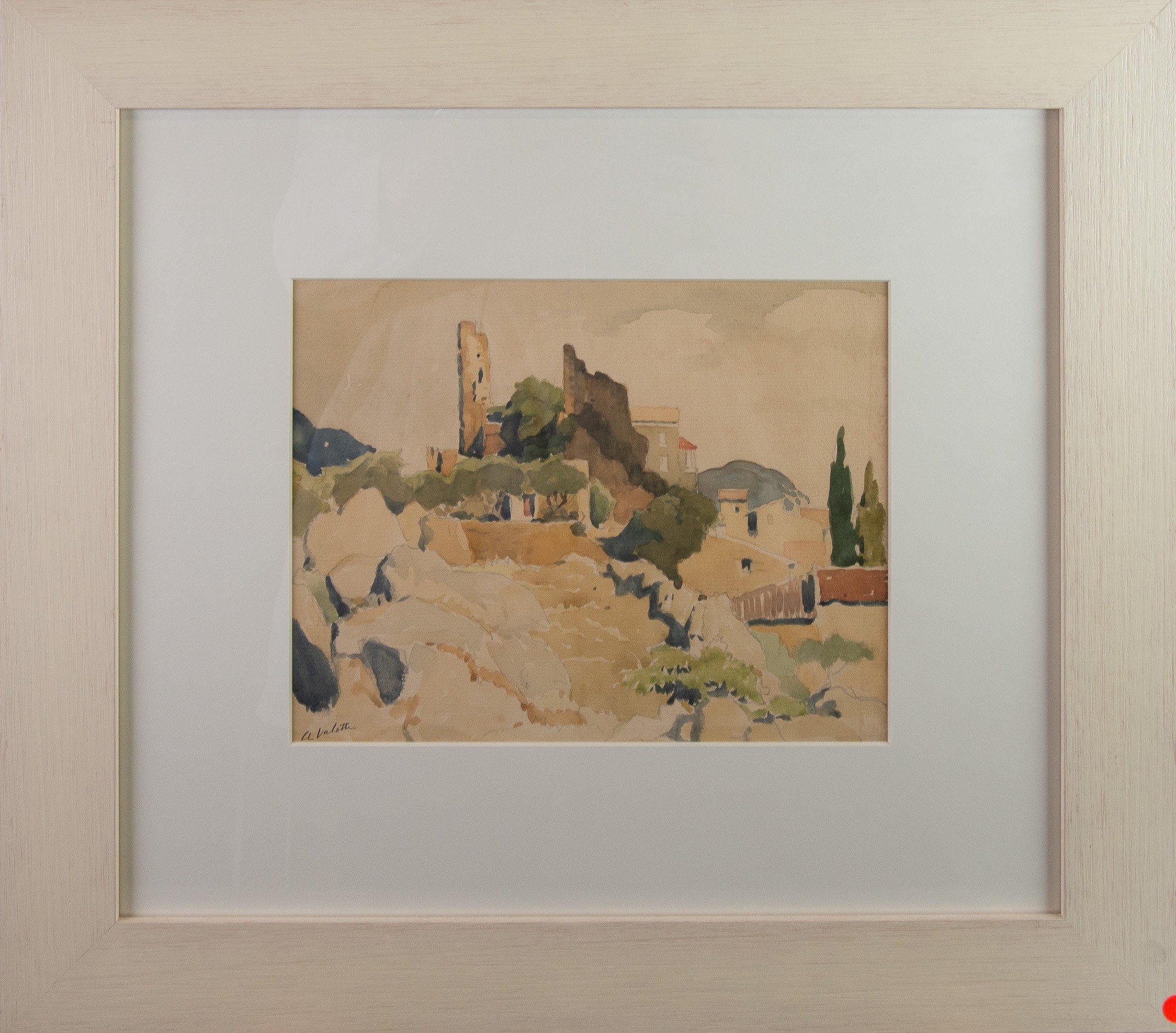 PIERRE ADOLPHE VALETTE (1876-1942) GRAPHITE AND WATERCOLOUR ON WOVE PAPER ‘Chateau en ruines de - Image 2 of 2