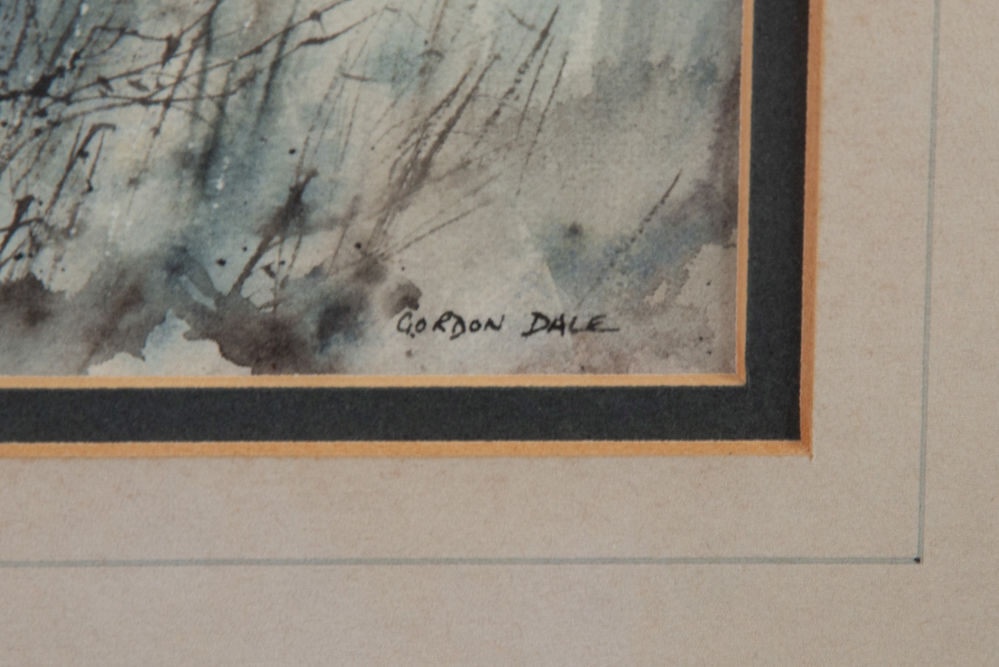 GORDON DALE (TWENTIETH/ TWENTY FIRST CENTURY) WATERCOLOUR ‘Woodland, Light & Shade’ Signed, titled - Image 3 of 3