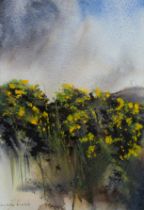 LYNNE FROST (Contemporary) MIXED MEDIA 'Summer Gorse' Signed lower left, titled on artist's label