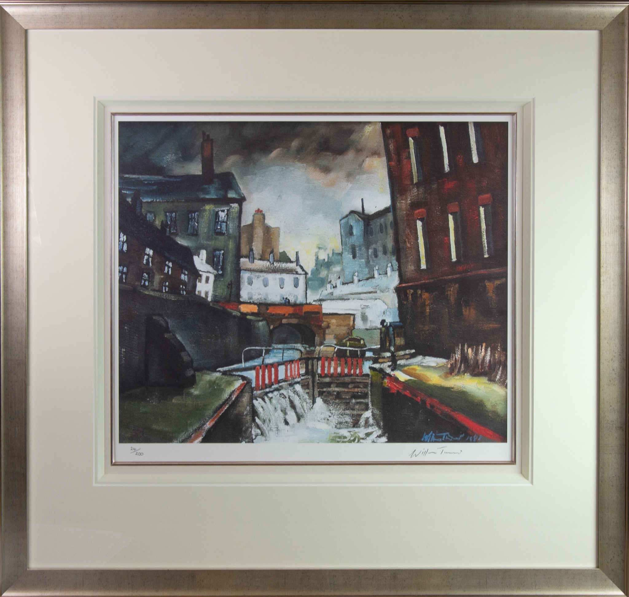 WILLIAM RALPH TURNER (1920-2013) ARTIST SIGNED LIMITED EDITION COLOUR PRINT City Centre Canal - Image 2 of 2