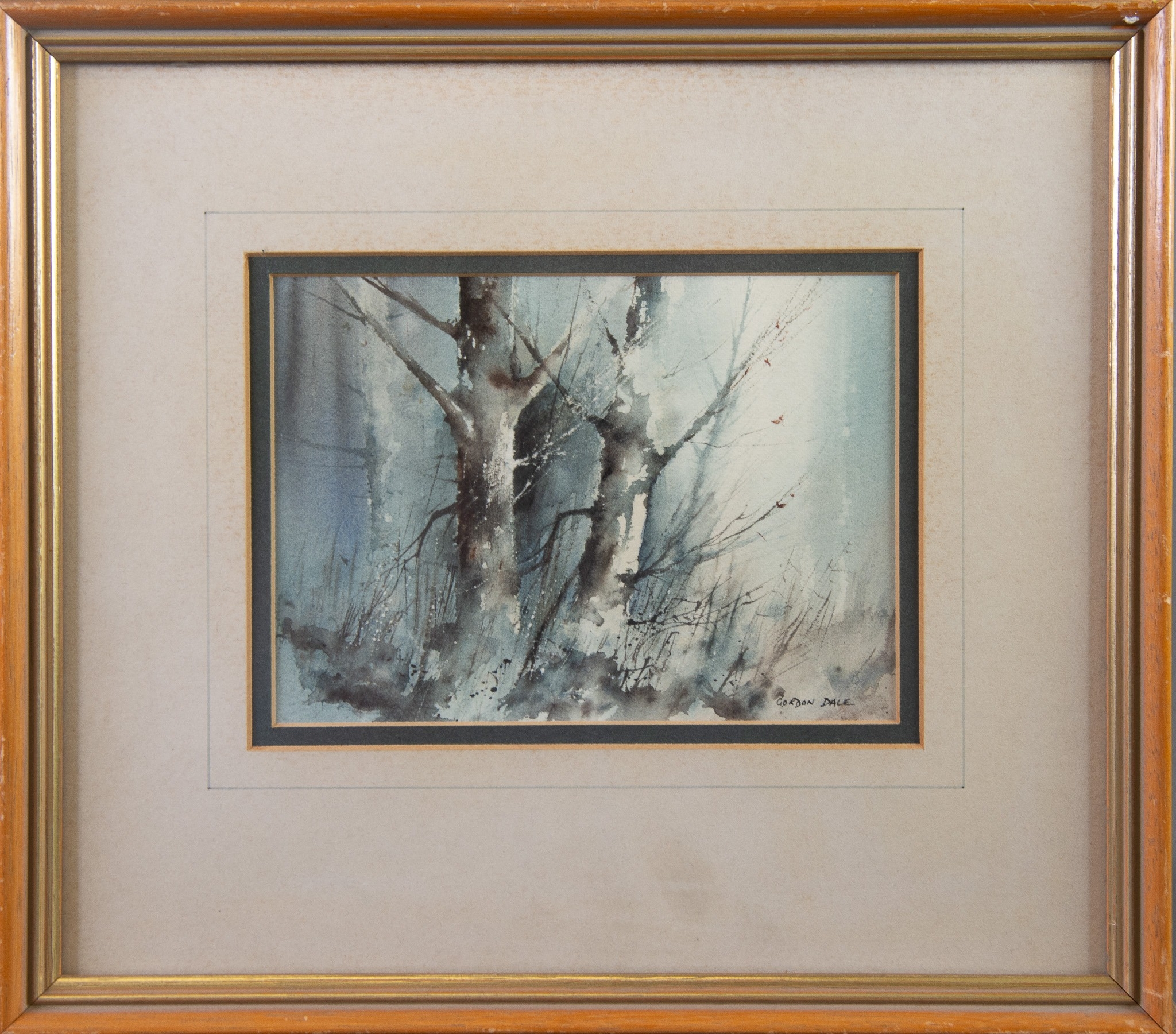 GORDON DALE (TWENTIETH/ TWENTY FIRST CENTURY) WATERCOLOUR ‘Woodland, Light & Shade’ Signed, titled - Image 2 of 3