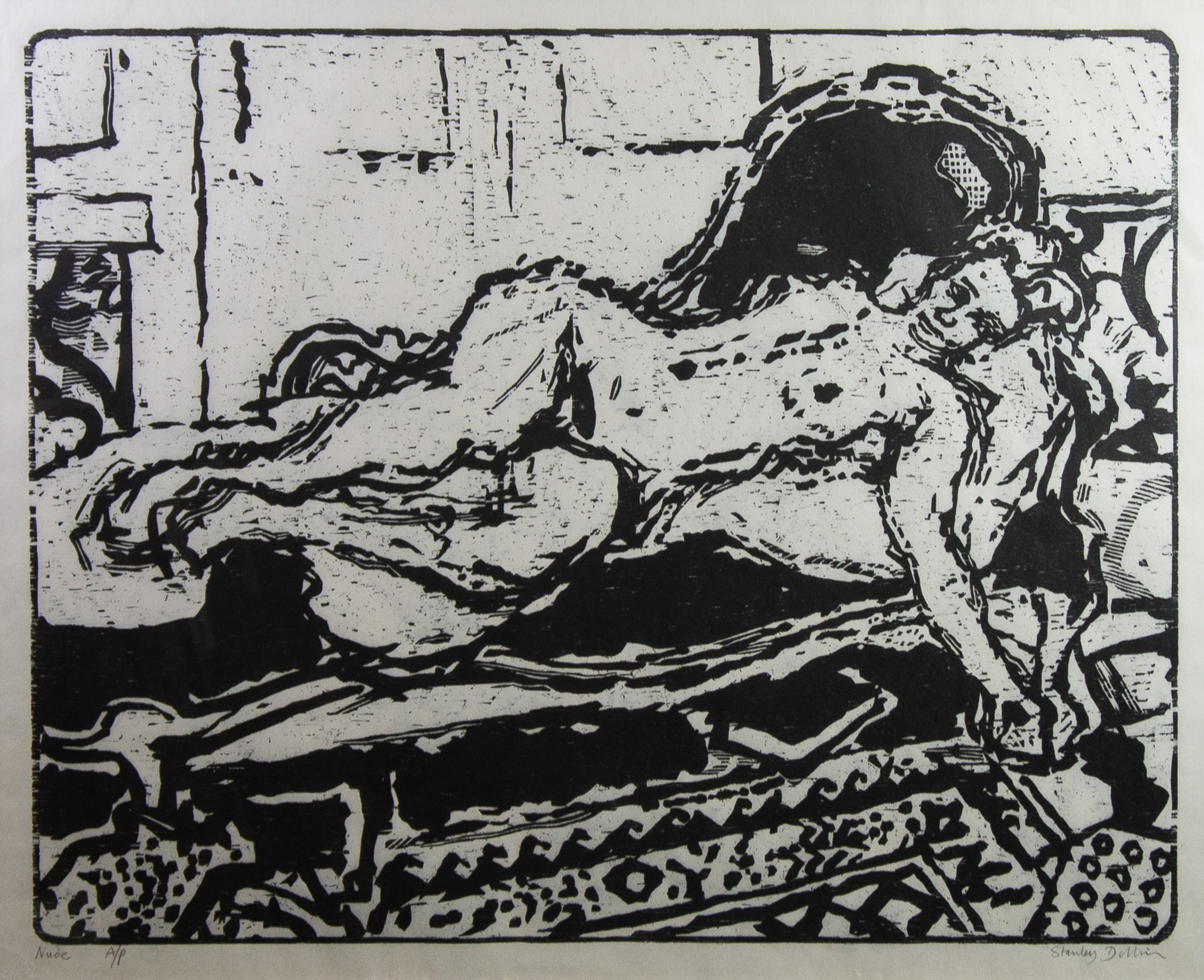 STANLEY DOBBIN (1932-2021) THREE SIGNED ARTIST PROOF WOOD CUTS ‘Nude’ 20” x 25” (50.8cm x 63.5cm) ‘